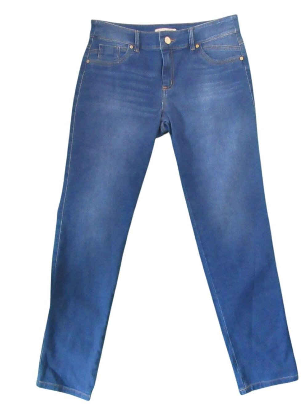 Chica Chic Jeans Womens Size 16 Blue Denim Straight Leg 5 Pocket Zip Fly
